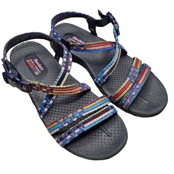 Skechers Sandals Size 10 Womens Reggae Sew Me Strap Sandals - Picture 2 of 10